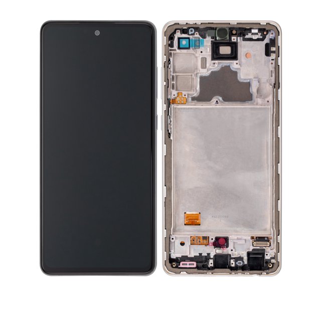 Replacement OLED Assembly With Frame Compatible For Samsung A72 (A725 / 2021) (Premium) (Awesome White)