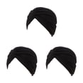thumbnail image 1 of Turbante musulmán Sonducket Gorras Frente Color Pre-Atado Nudo Sombreros Elástico Plisado negro, 1 of 6