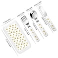 thumbnail image 2 of Rateoe Rubber Duck Showe for Stainless Steel Kids Silverware Set - Child and Toddler Safe Flatware - Children's Knife, Fork And Spoon Set, 2 of 8