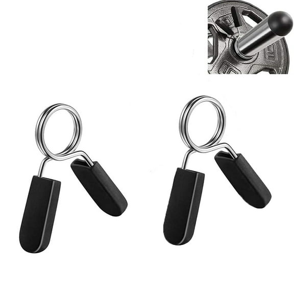 Cheers.US 1 Pair Spring Clip Collars for Smooth Dumbbell Handle or Standard Weightlifting Barbell Anti Loosening Dumbbell Accessories