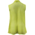 thumbnail image 2 of Plus Size Womens Sleeveless Open Front Cardigan Knit Vest Top Cover Up Yellow 2X (16.033), 2 of 3