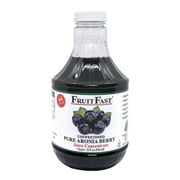 100% Pure Aronia Berry Juice Concentrate (32 fl. oz.) by FruitFast - Unsweetened, Non-GMO and Kosher Certified Chokeberry Concentrate - 64 Servings | Refrigerate On Arrival
