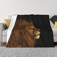 thumbnail image 1 of XMXT Throw Blanket, Lion Mane Hair Painting Machine Washable Blankets for Sofa, 80 x 60 inches Black, 1 of 9