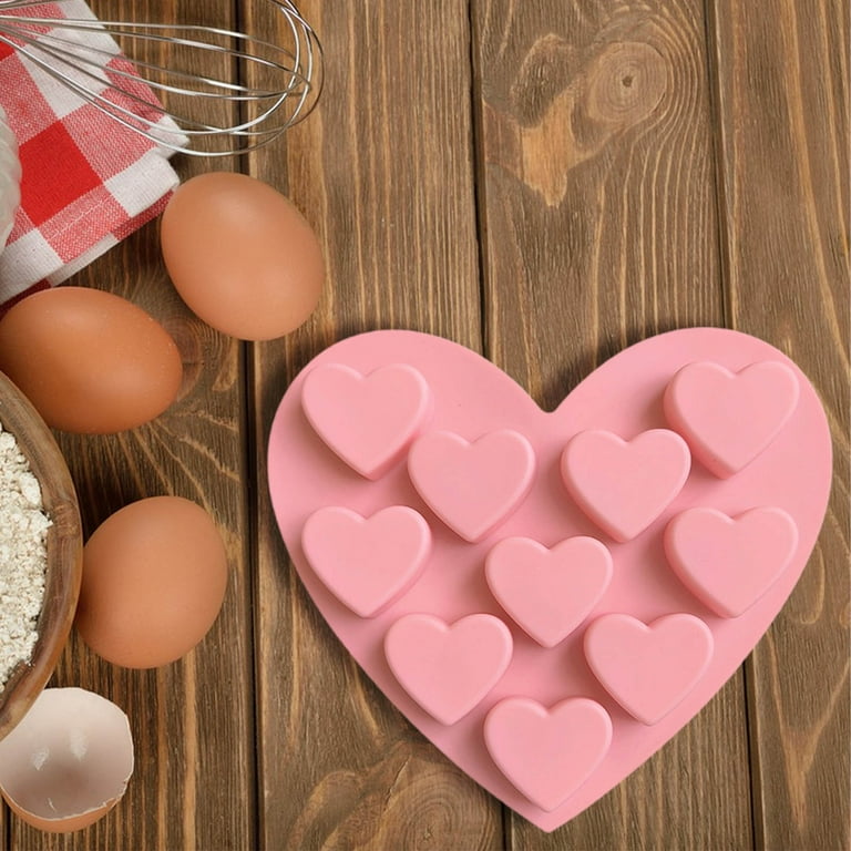 Kabnic Heart Shaped Cake Pans Heart Silicone Mold for Baking