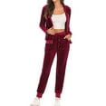 thumbnail image 4 of DuoJiaJ Track Suits for Women Set Casual 2 Piece Outfits Sweatsuit Red XL, 4 of 5
