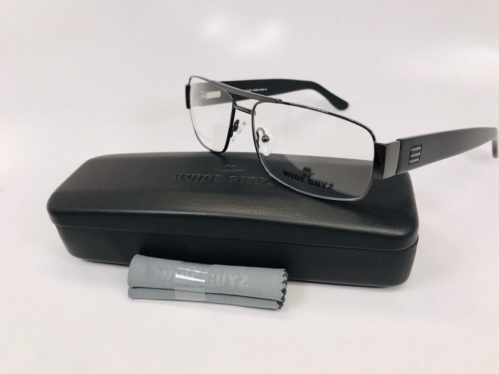 NEW WIDE GUYZ Black ROCKY Eyeglasses 59/16/150 for The 
