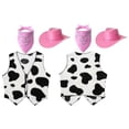 thumbnail image 3 of TTAO Cowboy Cowgirl Waistcoat Cow Winter Fall Flannel Vest Coat Halloween Carnival Fancy Dress Up Pink 3T, 3 of 4