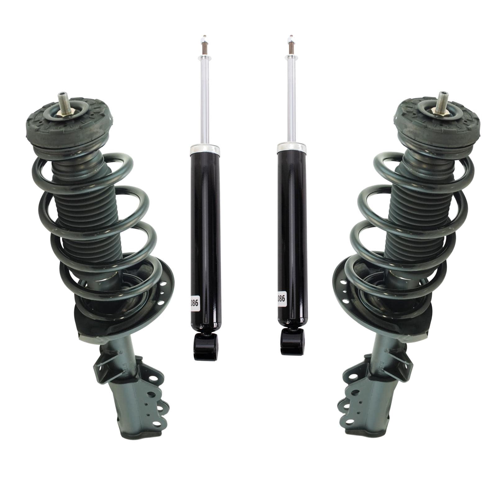 TRQ Front and Rear Complete Strut Assembly & Shock Absorber Kit Complete Strut & Coil Spring Assembly Fits Select 2010-2016 Cadillac SRX