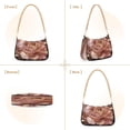 thumbnail image 2 of Ryvnso Roses Flower Gold Leaf Womens Chain Shoulder Bag Tote Handbags Clutch Hobo Purse with Zipper for Travel, 2 of 7