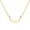 Half Circle | 00-Plain, variant on Dainty 14K Gold Plated Curved Bar Necklace, Personalized Birthstone Arc Pendant, Minimalist Geometric Necklace for Women - One-Third Circle | Aquamarine (March) Birthstone