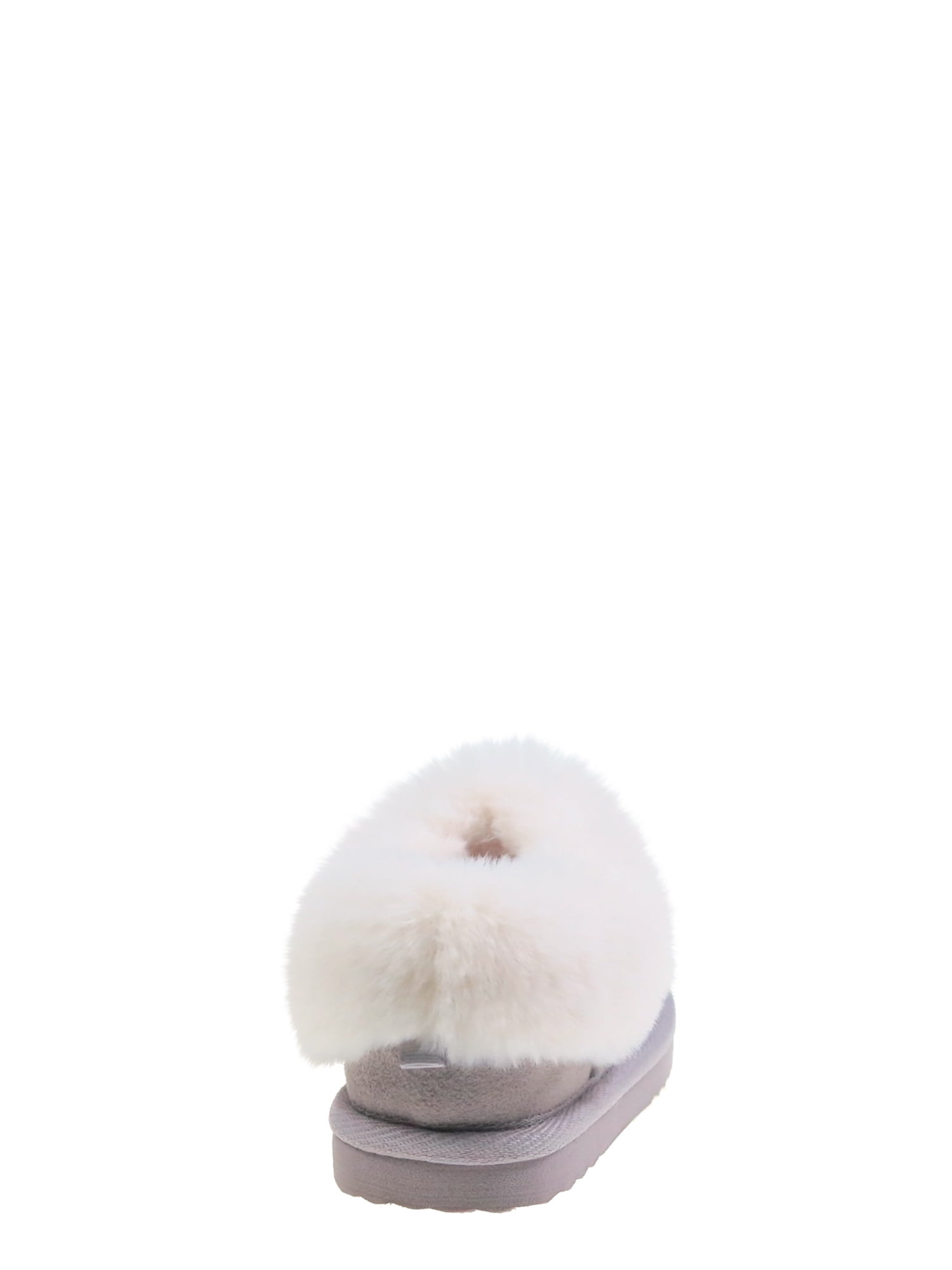 Wonder Nation Baby Girls Faux Fur Trim Slippers
