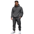 thumbnail image 3 of Hearthz Sweatsuits for Men 2 Piece Tracksuit Fleece Hoodies and Sweatpants Set Winter Men's Sweatsuits, 3 of 5