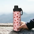 thumbnail image 7 of Goofa Flowers And Ladybugs Print 18oz Sports Insulated Kettle With Straw Water Bottle Sports Water Bottle For Running Hiking Cycling Climbing Mans Womans, 7 of 7