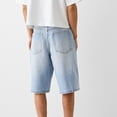 thumbnail image 4 of Baggy Jean Shorts for Men Casual Loose Fit Hip Hop Skateboard Denim Shorts, 4 of 6