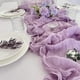 thumbnail image 4 of Mantel Banderines de mesa de crepé, mantel de gasa plisada de 90x180cm, decoración para bodas y eventos, color lila claro, 1 unidad Rkxzt, 4 of 9