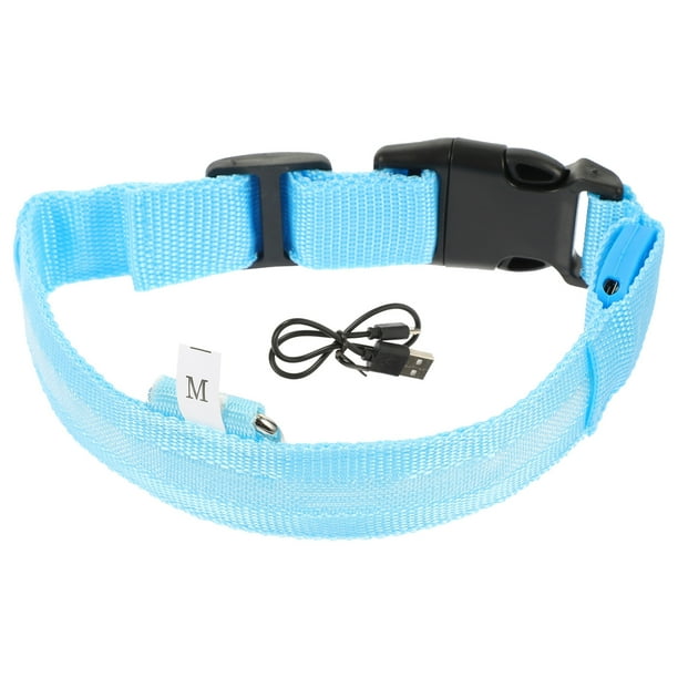 KAKOWELY 1 juego de collar luminoso para perro, adorno para el cuello de cachorro, collar recargable con flash