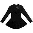 thumbnail image 5 of TTAO Women's Adult Figure Ice Skating Dress Cutout Backless Ballet Dance Leotard Costume Black Medium, 5 of 7