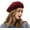 Wine Red, variant on Beret-Classic Wool Beret Solid Color Womens Beret Cap Hat 1pack