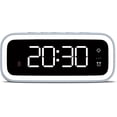 thumbnail image 3 of Reloj despertador con carga inalámbrica, hora, fecha, visualización de temperatura, dos fuentes de luz, luces nocturnas para oficina y dormitorio (hy), 3 of 5