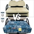 thumbnail image 6 of COEQINE Universal Golf Cart Seat Covers/Seat Blanket for EZGO Yamaha Club Car, Soft Seat Towel/Seat Cushions Folds Like a Bag for Easy Carry, Blue Vintage Patchwork Paisley Pattern, 6 of 8