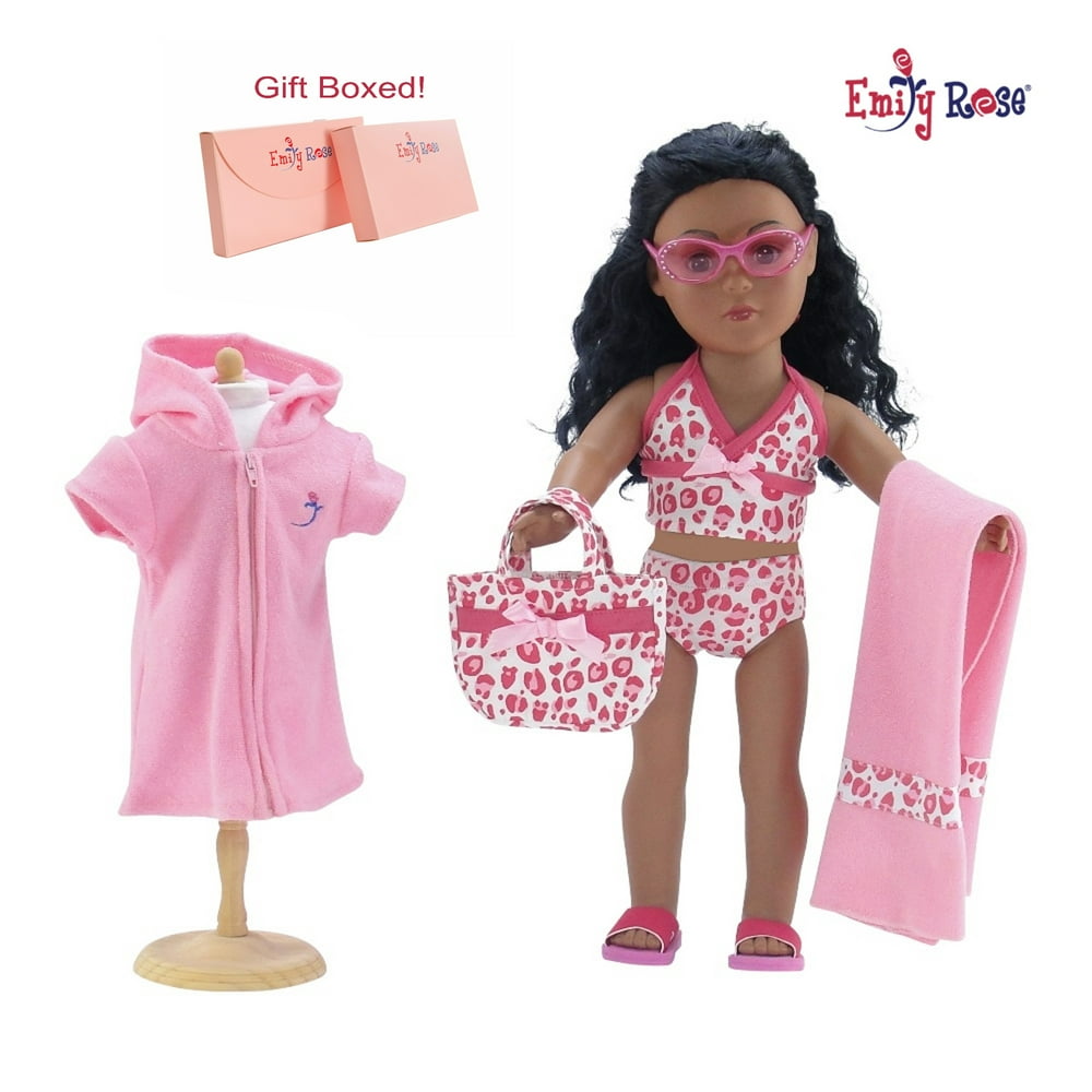 18 Inch Doll Clothes for My Life as Dolls 6Piece Pink Leopard Print