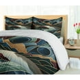 thumbnail image 5 of Ambesonne Lake Duvet Cover Set, Fibonacci Details Mountains, King, Raspberry Pale Teal Blue, 5 of 6