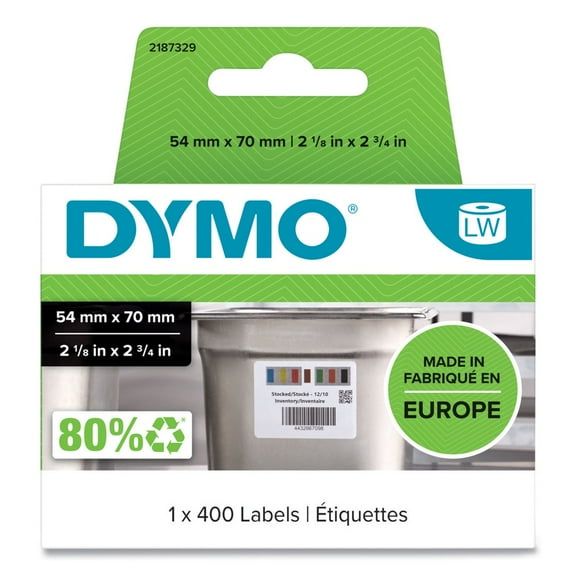 DYMO 2187329 2.75 in. x 2.12 in. Days of the Week Barcode Labels for LabelWriter Label Printers - Black/White