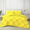 thumbnail image 2 of D.N.G. BEDDINGS 1 Piece Luxurious Diamond Ruffle Comforter Super Soft, All Season Pintuck 800 Thread Count, 100% Egyptian Cotton, Oversized Super King Size Yellow Color, 2 of 9