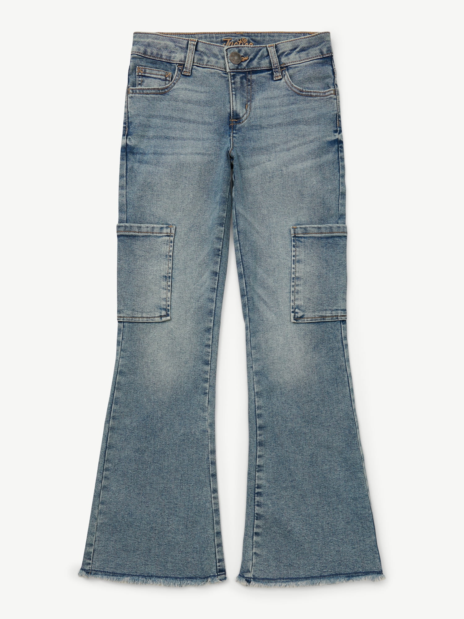 Justice Girls Cargo Flare Jeans, Sizes 6-18, Slim & Plus