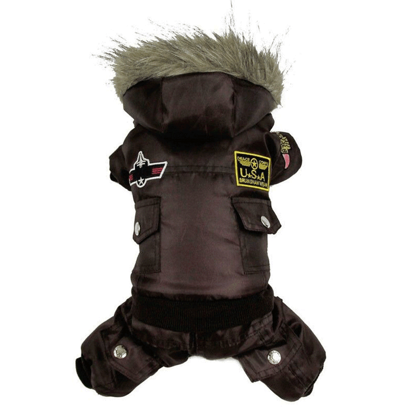 Newstar AHPET09CM Coffee Pet Clothes for Small / Medium / Large Dogs, Hooded Jackets for Puppy, Warm Zipper Closure Coats for Animal Freed, (XS-XL) Newstar AHPET09CM Coffee Pet Clothes for Small / Medium / Large Dogs, Hooded Jackets for Puppy, Warm Zipper Closure Coats for Animal Freed, (XS-XL)