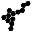thumbnail image 4 of 12 pegatinas de pared de plástico removibles, espejo flexible hexagonal 3D Negro, 4 of 6
