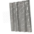 thumbnail image 4 of Cortina de ducha con 12 ganchos, 180 x 180 cm, para baño de hotel Gris, 4 of 8