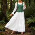 thumbnail image 5 of HXWCHs Halloween Women Vest Cosplay Costume Waistcoat Halloween Gothic Medieval Bodice Size: XXXL Green, 5 of 7