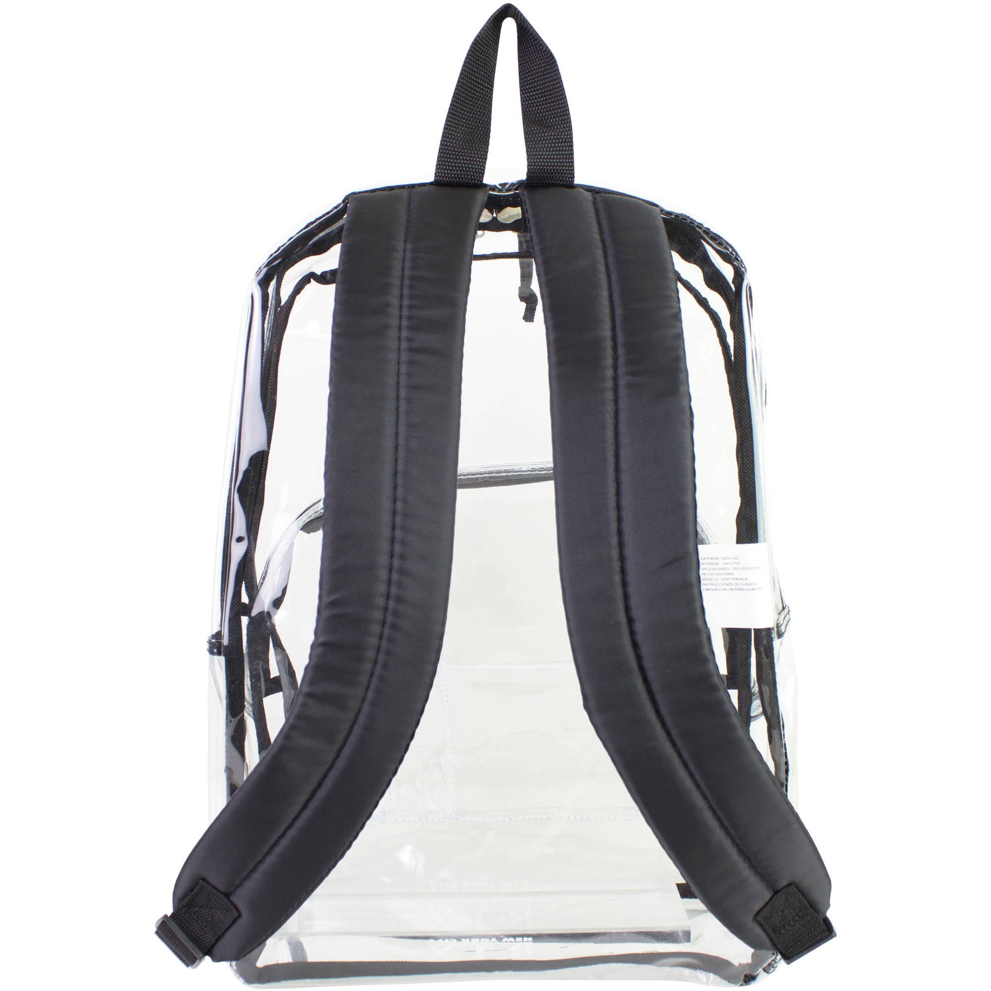 Eastsport Clear Backpack with Front Pocket and Adjustable Padded Shoulder Straps - image 4 of 4