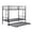 Black, variant on Tcbosik Twin Over Twin Metal Bunk Bed with Trundle, Heavy Duty Bunk Bed Frame with Built-in Ladder and Full Length Guardrail, No Box Spring Needed, Silver