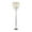 Silver Metal Floor Lamp 16" x 16" x 63", variant on DecMode 31" 3 Light Silver Table Lamp with White Fabric Shade