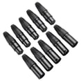 thumbnail image 4 of 10pcs XLR DMX 3 Pin Female, MIC Snake Plug Audio Microphone Cable Connector, 4 of 8