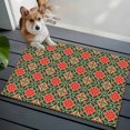 thumbnail image 3 of 2x3 Ft Entryway Area Rug, Red Turquoise Kitchen Rug Runner Washable Floor Mat, Morocco Modern Geometric Ethnic Art Non Slip Indoor Door Mat Throw Carpet for Bathroom Living Room Bedroom, 3 of 8