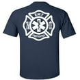 thumbnail image 3 of Fair Game Firefighter EMT T-Shirt Fire/EMT Graphic Tee-Navy-S, 3 of 5