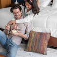 thumbnail image 2 of Plutus Brands Multi-Color Plutus Red Sea Stripe Luxury Throw Pillow 16 in x 16in, Double Sided 16" x 16", 2 of 2