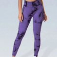 thumbnail image 1 of Pantalones de yoga ajustados de cintura alta con teñido anudado en color melocotón para mujer, mallas deportivas sin costuras, ropa de calle de moda para mujer, 1 of 5