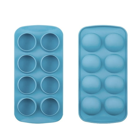 

Wiueurtly Steel Ice Cubes Easy Release Silicone & Flexible 8 Ice Cube Trays With For Freezer Stackable Ice Trays With Covers Large Ice Cubes for Cocktails Ice Dice Bottle Ice Tray