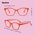 thumbnail image 7 of OPULIZE KAT Reading Glasses - Cat-Eye Frame - Matte Orange - Men & Women - Spring Hinges - R59-G - +3.00, 7 of 7