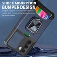 thumbnail image 4 of LAICAIW Galaxy S21 FE 5G,Design for Samsung S21FE Phone Case with Screen Protector Card Holder Stand Kickstand Heavy Duty Slim Shockproof Hybrid Rugged Drop Protective Cover for Women Men Girls 6.4, 4 of 6