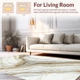 thumbnail image 2 of ODIKA 2'x3' Machine Washable Non-Slip Area Rug, Modern Marble Vein Swirling High Traffic Rug, Ivory, 132774, 2 of 7