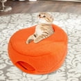 thumbnail image 3 of Casa acogedora para cachorros y gatitos, nido cálido, almohadilla antideslizante para dormir, alfombrilla lavable Naranja, 3 of 5