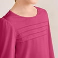 thumbnail image 6 of breaise Girls Long Sleeve Shirts Kids Crew Neck Tunic Tops Blouse Casual Pleated Front Solid T Shirts Tops 5-14 Years, 6 of 9