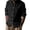 Black, variant on Men's Cotton Linen Long Sleeve Shirts Casual Button Down Banded Collar Shirt Beach Summer Tops Khaki XL(XL)