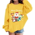 thumbnail image 5 of XIYNBAOK Christmas Sweat Shirts Red Christmas Top Blue Christmas Shirt Girls' Sweatshirts Size 5 Girls Clothes Boys 14-16 Clothes Infant Winter, Yellow 11-12 Years, 5 of 6