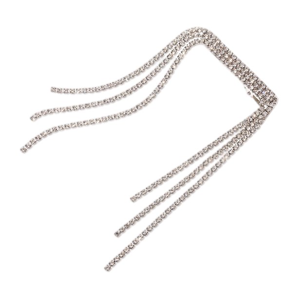 Clips de garra de moda Broche Abrazadera de diamantes de imitación Aleación Horquillas antideslizantes Pasador grande Borla Clip de captura de cabello Sunnimix Pinzas para el pelo de las mujeres